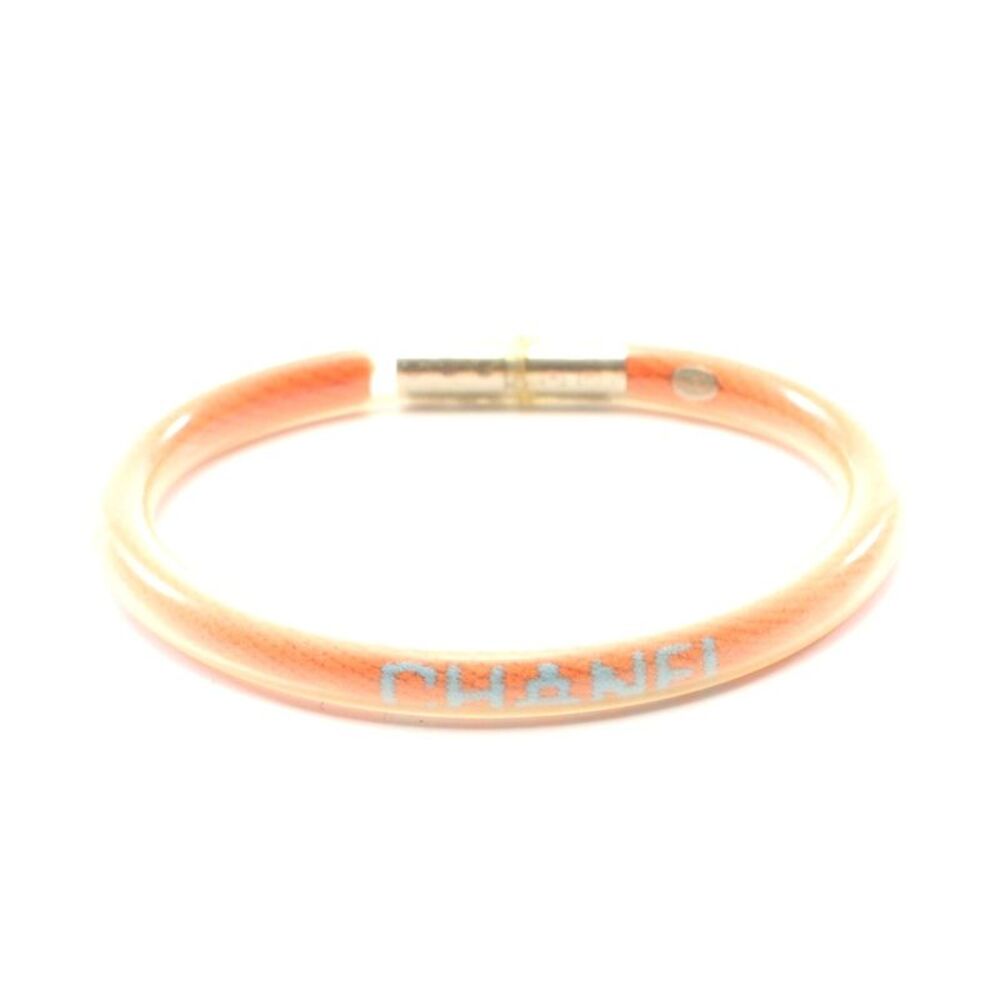 Chanel Logo Tube Bangle Bracelet